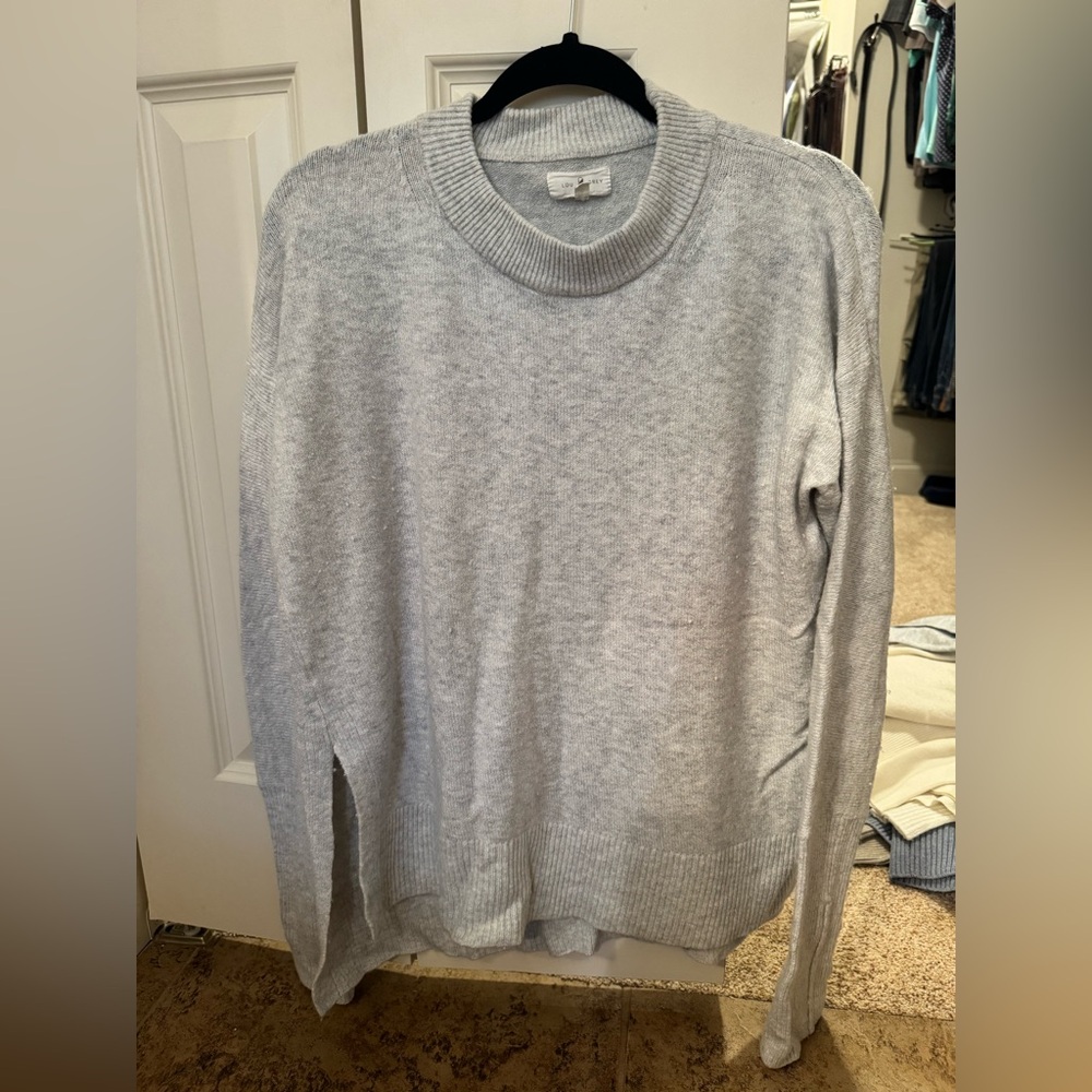 Lou & Grey Light Gray Crewneck Sweater